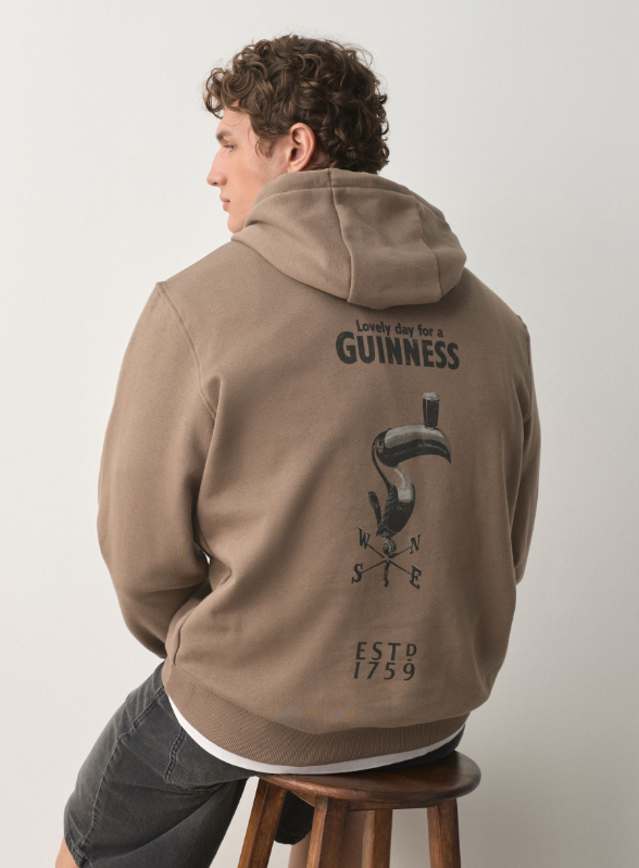 Dark Neutral Guiness License Graphic Hoodie