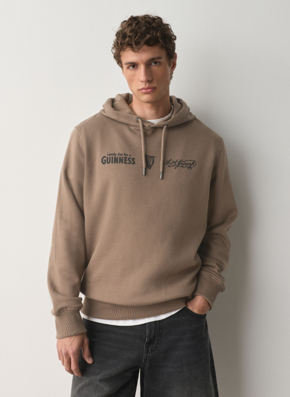 Dark Neutral Guiness License Graphic Hoodie